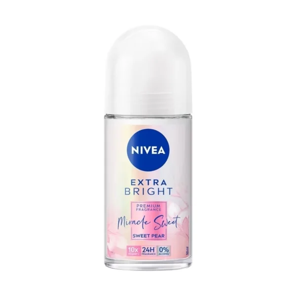 NIVEA Extra Bright Premium Fragrance Miracle Sweet Sweet Pear Roll On 50 Ml. Оригинал