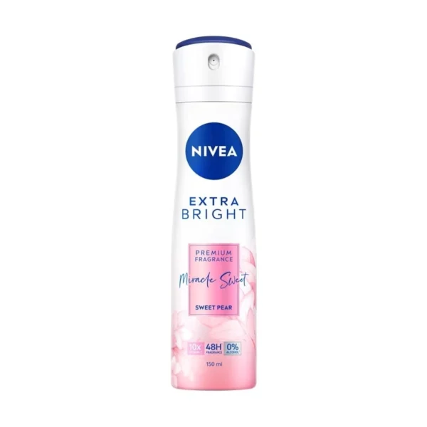 NIVEA Extra Bright Premium Fragrance Miracle Sweet Sweet Pear Spray 150 Ml. Оригинал