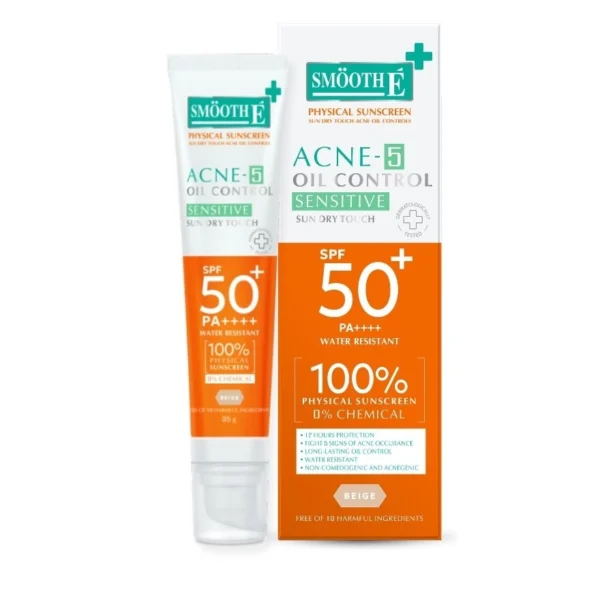 Smooth E Sun Physical Sun Dry Touch SPF50+ PA++++ 35 ml. Оригинал