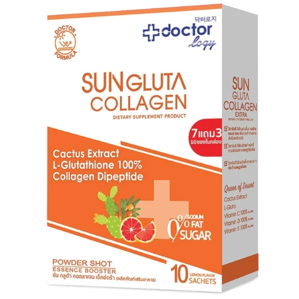 Doctorlogy Sun Gluta Collagen Extra Powder 10 Sachets Оригинал