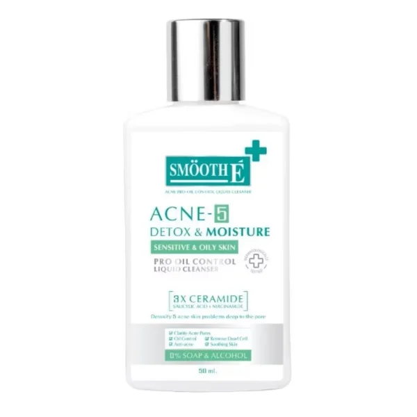 Smooth E Acne-5 Detox  Moisture Liquid Cleanser 50 ml. Оригинал