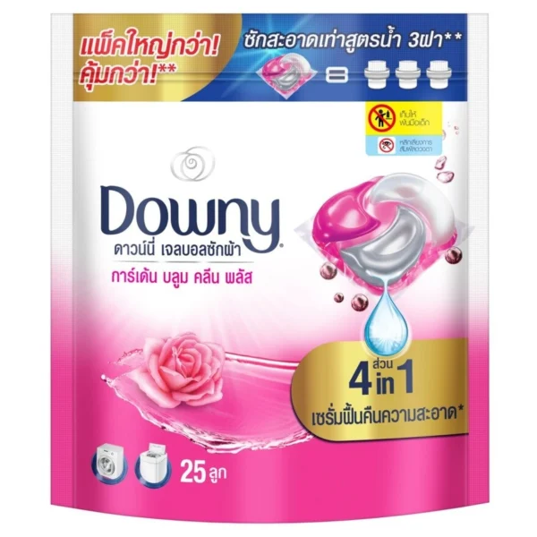 Downy Gel Ball Laundry Detergent Garden Bloom Clean Plus Refill 25'S Оригинал