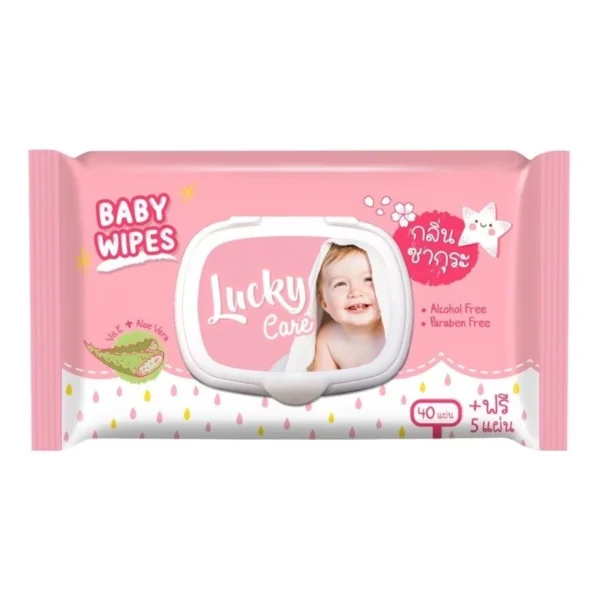 Lucky Clean Baby Wipes Sakura 45 Sheets Оригинал