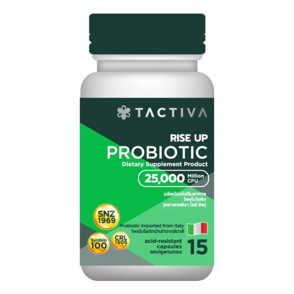 Tactiva Rise Up Probiotic (4X Power) 15 Capsules Оригинал