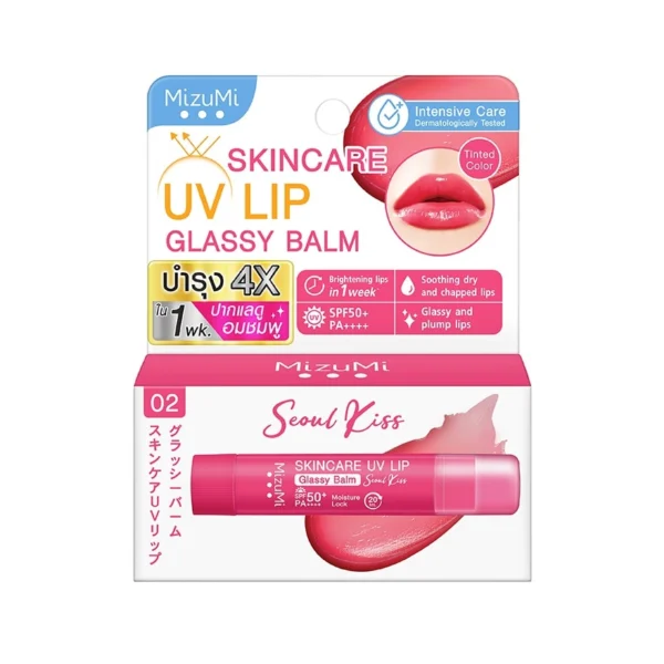 MizuMi Skincare UV Lip Glassy Balm Seoul Kiss 3.5 g. Оригинал
