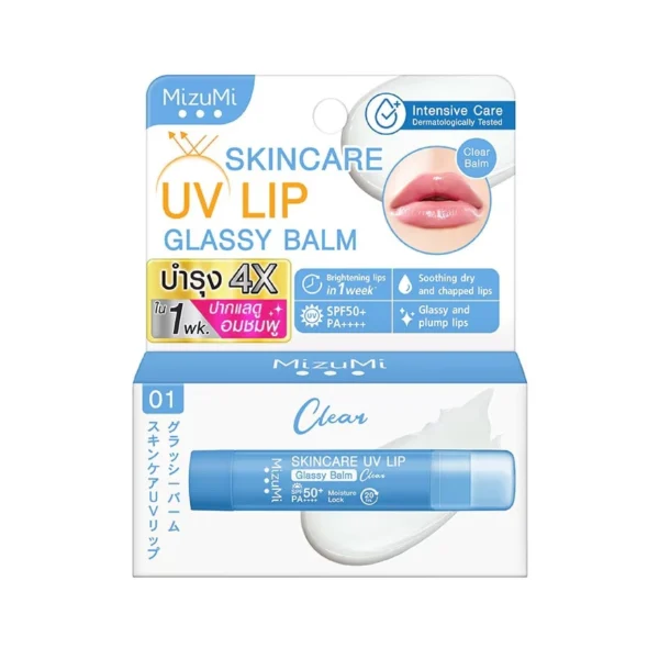 MizuMi Skincare UV Lip Glassy Balm Clear 3.5 g. Оригинал