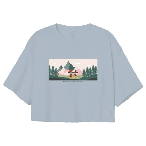 GQ Disney Embrace Motain Crop Blue Size S Оригинал