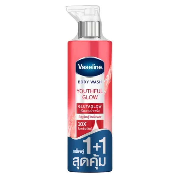 Vaseline Body Wash Youthful Glow Glutaglow 425 Ml.Twin Pack ผิวดูอิ่มฟู ไกลริ้วรอย Оригинал