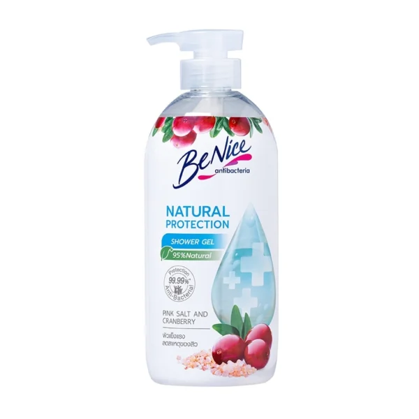 Benice Natural Protection Shower Gel Pink Salt  Cranberry 450 Ml. Оригинал