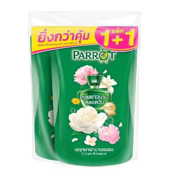 Parrot Shower Cream Unique Botanical Fragrance Refill 400 Ml. Twin Pack Оригинал