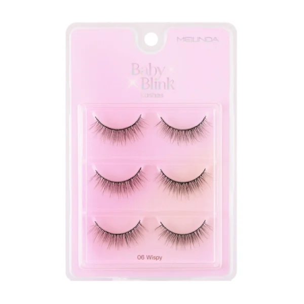 Meilinda Baby Blink Lashes 3pairs 06 Wispy Оригинал