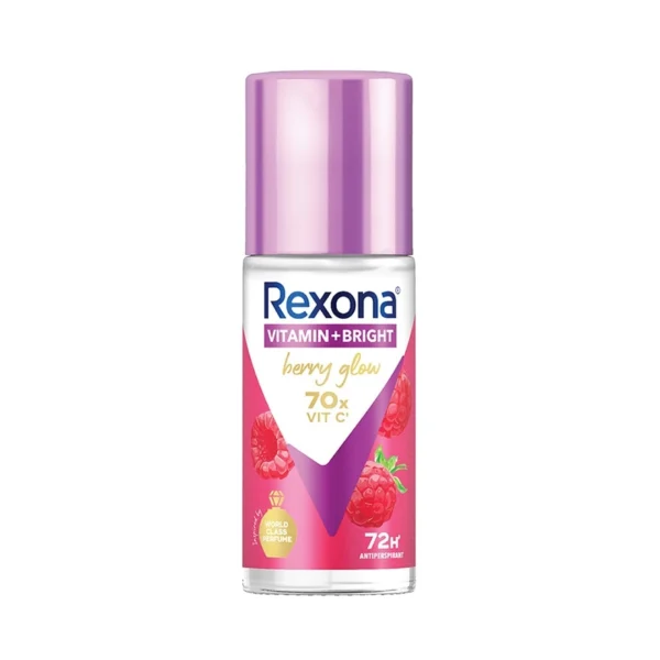 Rexona Roll-On Vitamin + Bright Berry Glow Antiperspirant 45 Ml. Оригинал