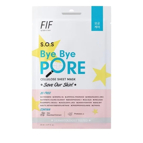 FIF by Faith in Face S.O.S Bye Bye Pore Cellulose Sheet Mask 1'S Оригинал