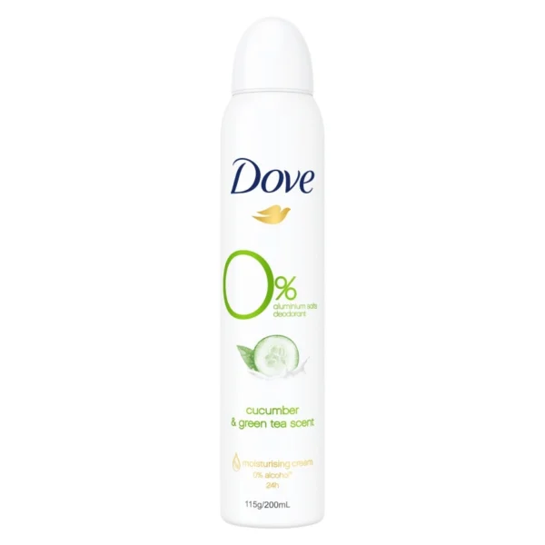 Dove Deo Spray 0 Aluminium Salts Cucumber  Green Tea 200 Ml. Оригинал