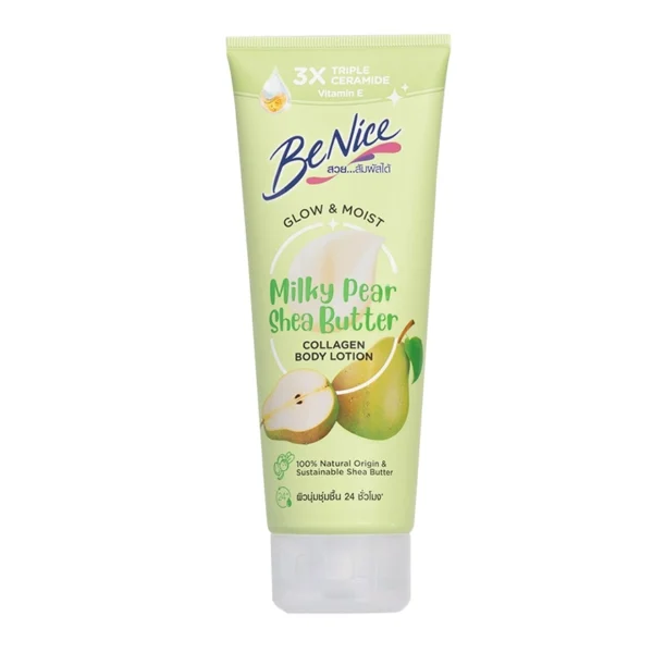 Benice Body Lotion Glow Moist Milky Pear Shea Butter Collagen 170 Ml. Оригинал