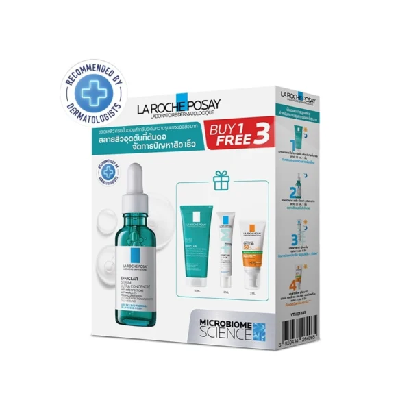 Set La Roche-Posay Effaclar Serum 30 ml. + Peeling gel 15 ml. + Duo+ M UV 3 ml. Оригинал
