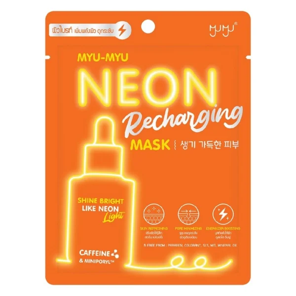 Myu-Myu Neon Recharging Mask 1'S มาสก์บำรุงผิวหน้า ผิวแข็งแรง Оригинал