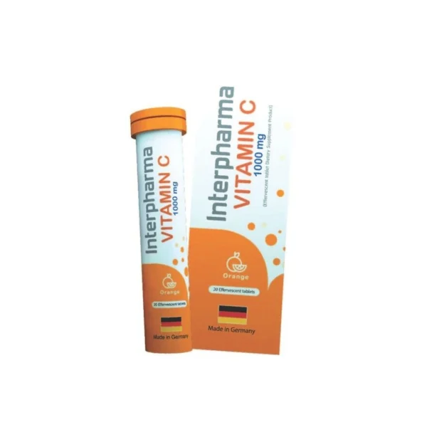 Interpharma Vitamin C 1000 mg. 20 Tablets Оригинал