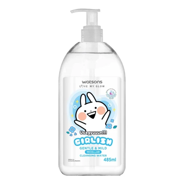 Watsons Girlish Gentle Mild Micellar Cleansing Water 485ml (Usagyuuuun) Оригинал
