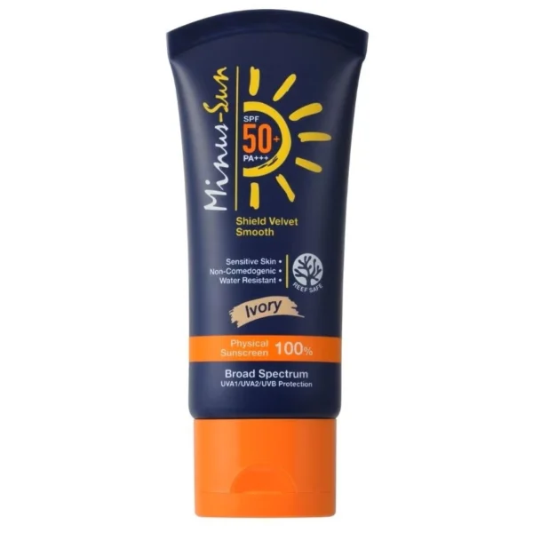 Minus-Sun Shield Velvet Smooth SPF 50+ PA+++ (Ivory) 30 g. Оригинал
