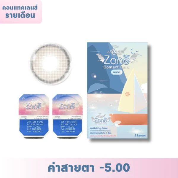 Angel Zone Color Monthly Contact Lens Muriel Brown -5.00 Оригинал