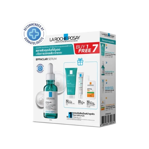 La Roche Posay Set Effaclar Serum 30ml. + Oil fluid 3ml x2 + Others Оригинал