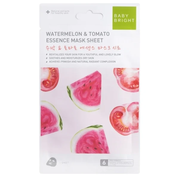 Baby Bright Mask Sheet Watermelon Tomato Essence 1'S Оригинал