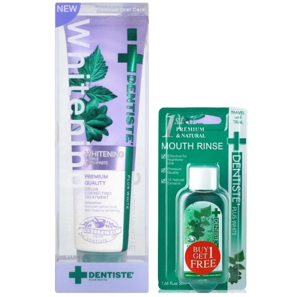 Dentiste Toothpaste Whitening Purple 100 G.+Mouthwash 50 Ml. Оригинал