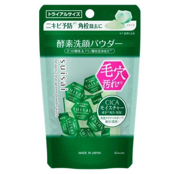 Suisai Beauty Clear Green Powder Wash (Trial) 6g. 15pcs. Оригинал