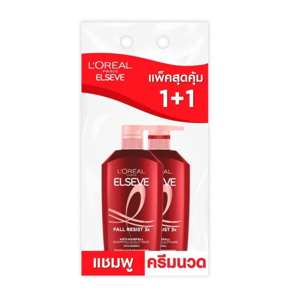 L'Oreal Paris Elseve Fall Resist3XAntiHairFall ScalpHair Shampoo400+Conditioner375Ml. Оригинал