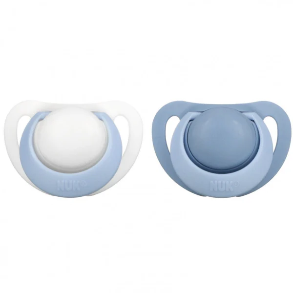 NUK, Orthodontic Pacifier, 0-2 Months, Blue, 2 Pack