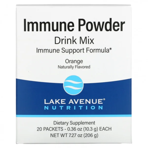Lake Avenue Nutrition, Порошковая смесь для приготовления укрепляющего иммунитет напитка, 20 пакетиков по 10,3 г (0,36 унции)