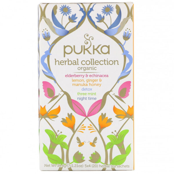 Pukka Herbs, Коллекция органического травяного чая, 20 пакетиков травяного чая, 1,21 унции (34,4 г)