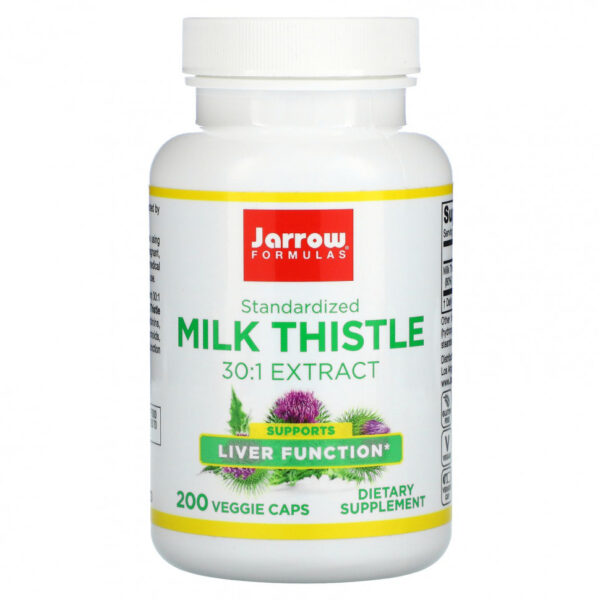 Jarrow Formulas, Стандартизированный расторопша, 150 мг, 200 вегетарианских капсул