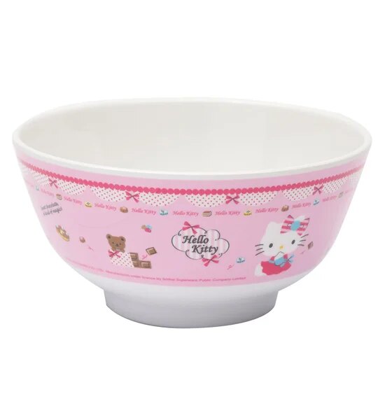 SUPERWARE Bowl KITTYCHOB61060 15cm. PINK pattern KITTY CHOCOLATE Оригинал