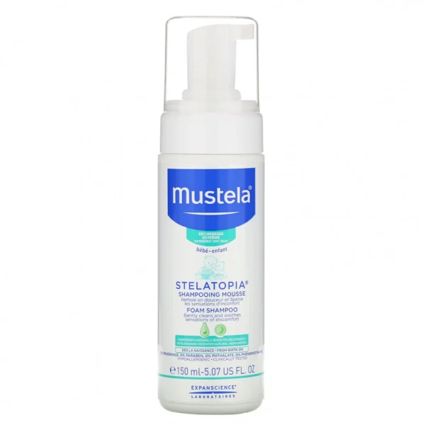 Mustela, Stelatopia, шампунь-пенка, 150 мл (5,07 жидк. Унции)