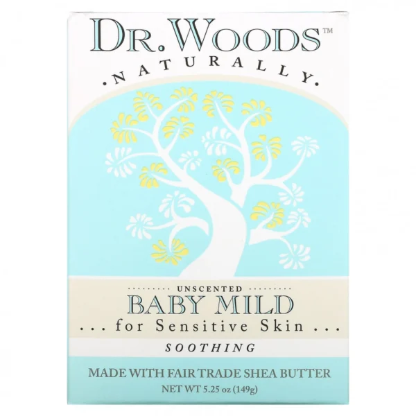Dr. Woods, Мягкое детское мыло, успокаивающее, без запаха, 149 г (5,25 унции)