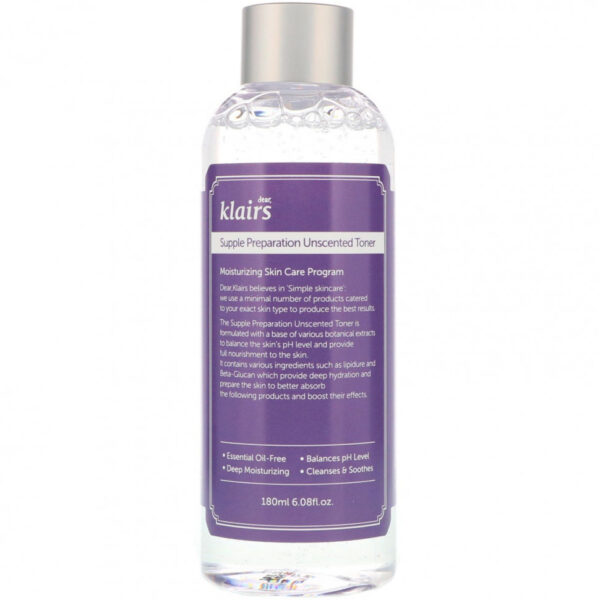Dear, Klairs, Supple Preparation, тоник без запаха, 180 мл (6,08 жидк. унции)