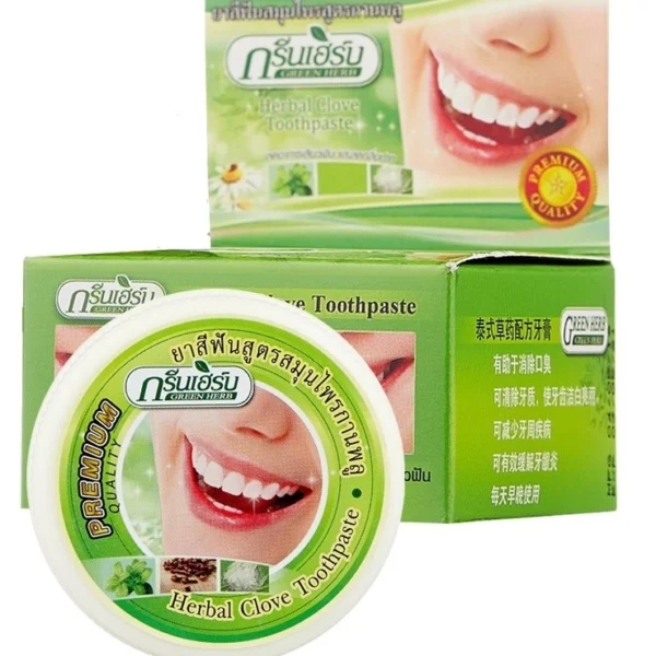 Отбеливающая зубная паста с экстрактом гвоздики Green Herb 25 гр