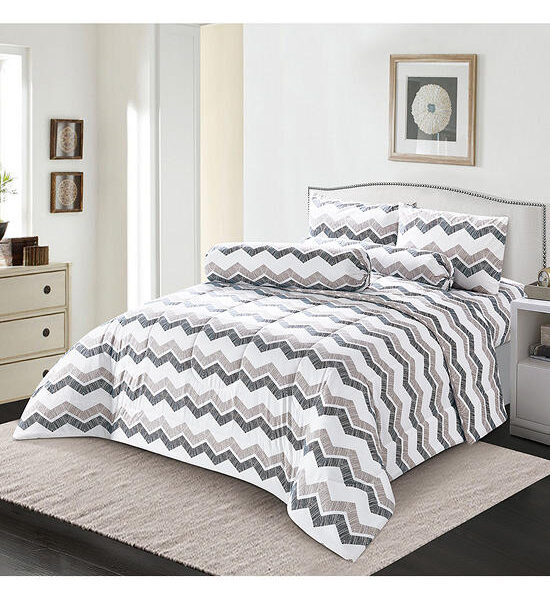 ESQUIRE Fitted Sheet Set Printed Microtech Collection 3.5 Ft 3 Pcs (Twin Size) Marbella Multi-Color Оригинал