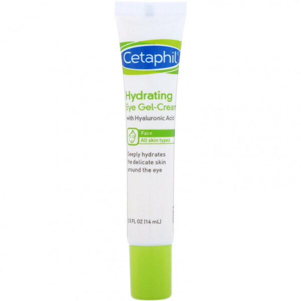 Cetaphil, увлажняющий гель-крем для глаз с гиалуроновой кислотой, 14 г (0,5 унции)