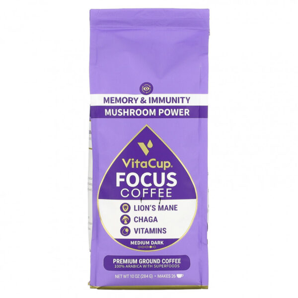 VitaCup, Focus Coffee, премиальный молотый, средней темноты, 284 г (10 унций)
