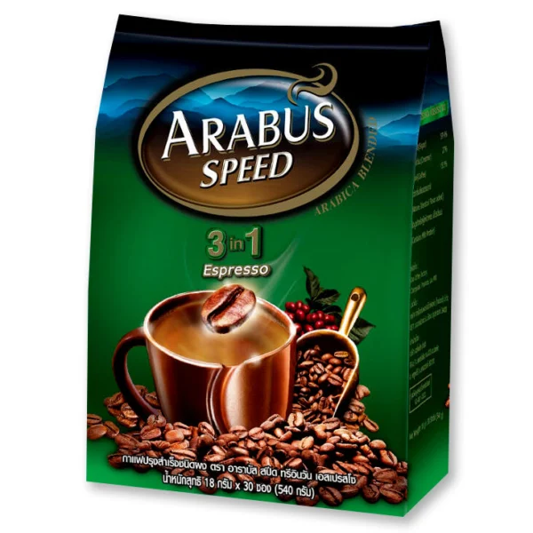 Кофе 3 в 1 со сливками Espresso Arabus Seed 1 или 30 пакетиков