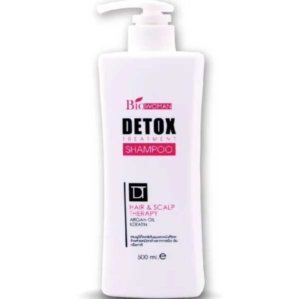 Шампунь с кератином, углем бамбука и маслом арганы Detox Biowoman 500 мл
