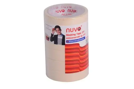 Nuvo White Masking Tape No.777 Size 24 mm x 20 Yard (Pack 6 Pcs.) Оригинал