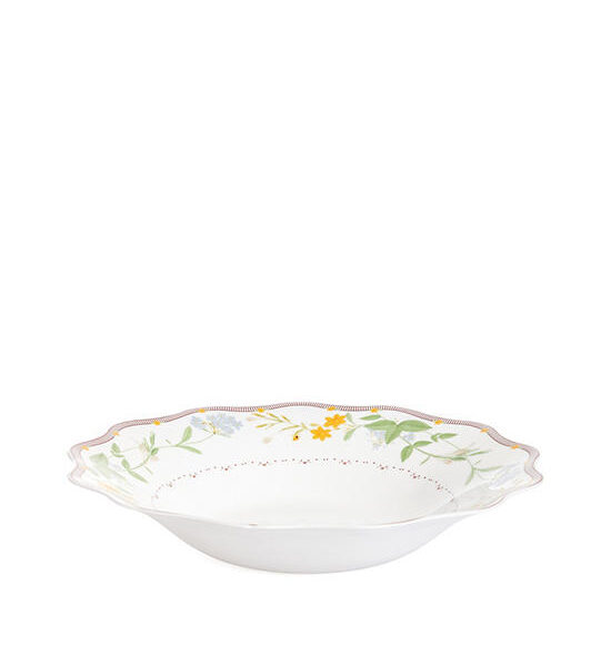CENTRAL HOME Soup Flat Opal Elllan 23 cm White/Flower Оригинал