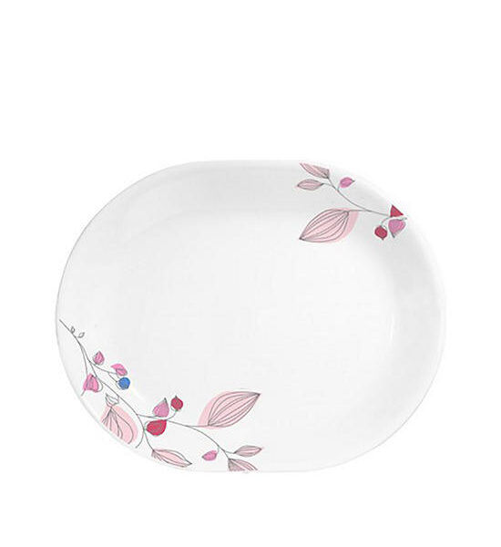 CORELLE Servingbowlplatter 10x12 inch Pink Breeze White Оригинал