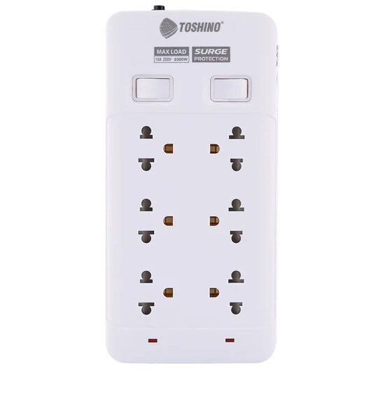 TOSHINO Powerstrip SOD 6 Sockets 3 m. White Оригинал