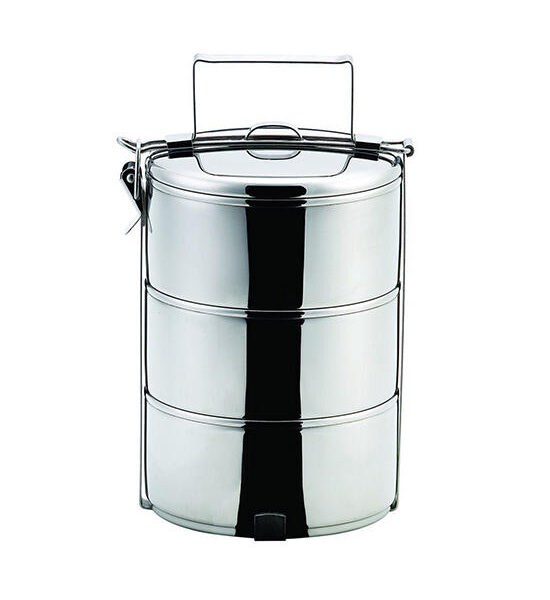 SEAGULL Lunch box 14 cm. 3 layers (Silver) Оригинал