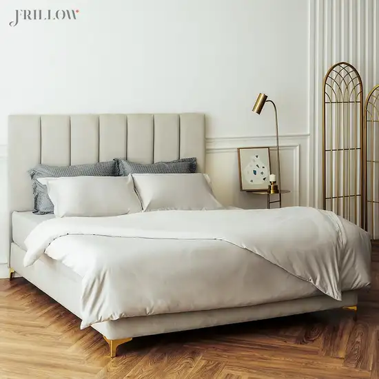 FRILLOW Bedding Set - 3.5 FT: The Signature Collection, Design - Bright Beige Оригинал